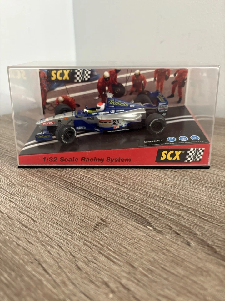 QQ 60410 SCX Export Minardi F-1 Telefonica #21 Marc Gene Scalextric 6041