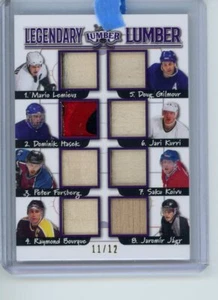 Hoja de madera 2021-22 Mario Lemieux Jagr Hasek Kurri Forsberg 8w GU Stick 11/12 - Imagen 1 de 1