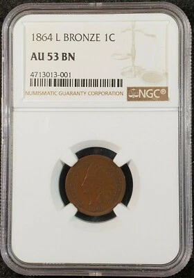1864 L Indian Head Cent NGC AU53 BN 4713013-001 Exquisite Coin Rare - Image 1 of 4