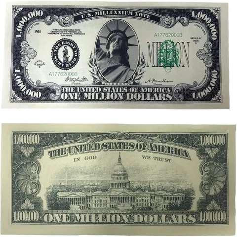 Million Dollar Bills -5 Pack The Original Best Novelty Million Dollar Bill Cover