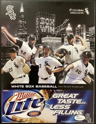 Jim Thome Signed Scorecard 500th HR 2007 Baseball Autograph White Sox HOF JSA - Image 1 of 4
