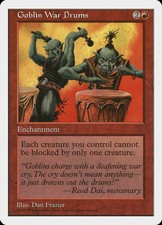 Magic the Gathering (mtg): 5ED: Goblin War Drums  (x 4)