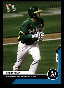 2020 Topps Now Blue Parallel /49 #62 Austin Allen Oakland Athletics - Picture 1 of 2
