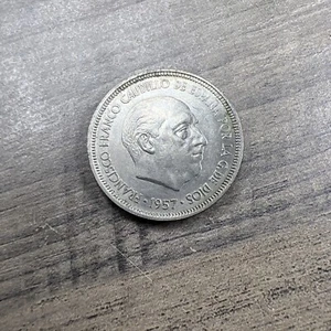 Münze 50 Peseten Spanien 1957 - Bild 1 von 4