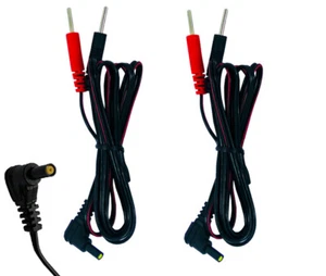 Tens/Ems Standard Electrode Lead Wires Standard Female Connection ( one pair ) - Picture 1 of 4