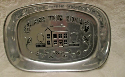 Wilton~Mount Joy, PA~Bless This House~Bread Tray~9.25" x 6.5" - Image 1 of 4