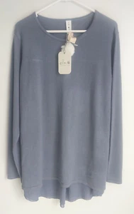 Elm Size 10 Blue Wool Blend Knit Round Neck Jumper Pullover New with Tags - Picture 1 of 8