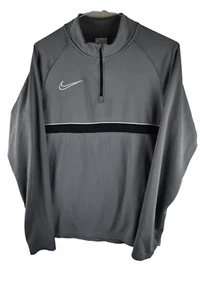 NIKE maglione grigio collo zip taglia S uomo dri-fit pullover abbigliamento sportivo top casual - Foto 1 di 10