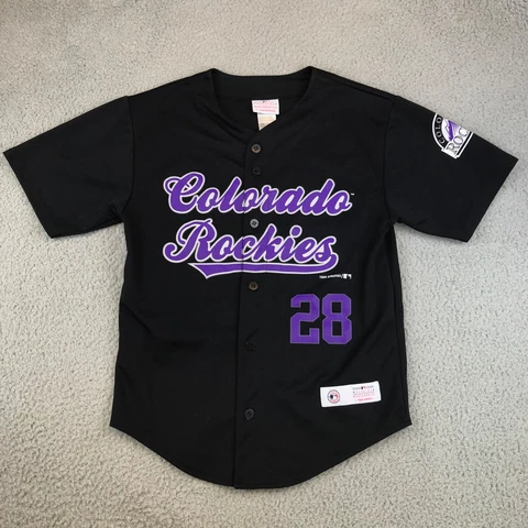 Colorado Rockies Arenado #28 Jersey Youth Large 12/14 Black Short Sleeve MLB Cover