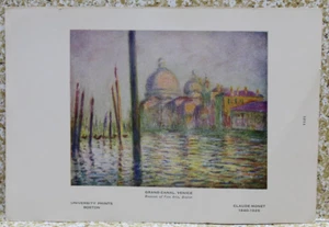 GRAND CANAL VENEDIG CLAUDE MONET ANFANG 20. JAHRHUNDERT DRUCK BOSTON UNIV. - Bild 1 von 6
