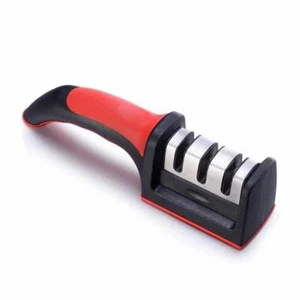 Knife Sharpener 3 Stage Steel Diamond Ceramic Coated Kitchen Sharpening Tool US - Picture 1 of 7