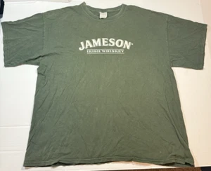 Jameson Irish Whiskey vintage green classic t-shirt, x-large, very worn - Picture 1 of 7