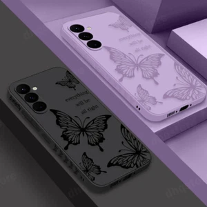 Für Samsung S24 Ultra S23 S22 S21 S20 Butterfly Stoßfeste Silikon Handy Hülle - Zdjęcie 1 z 24