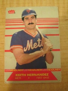 1987 Fleer Headliner Baseball Keith Hernandez #5 of 6 New York Mets - Picture 1 of 2