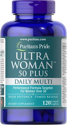 Puritan's Pride Ultra Woman 50 Plus Daily Multivitamin Caplets with Zinc, 120ct - Image 1 of 4