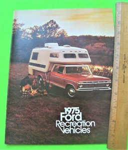 Autocaravana Ford Camper & RV DLX 1975 36 pg folleto en color camioneta Bronco Ranchero - Imagen 1 de 12