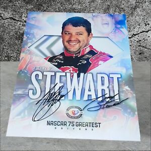 Tony Stewart HOFer CHAMP 2023 NASCAR 75 GREATEST DRIVERS autographed 8x10 photo
