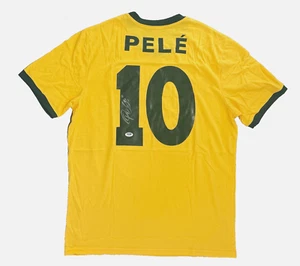 Brazil Pele Authentic Signed Soccer Custom Jersey Autographed PSA DNA ITP COA - Picture 1 of 4