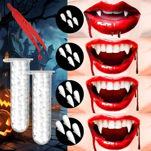 EWPJDK Vampire Teeth 4 Sizes 8 Pairs Halloween Decorations Party Cosplay Prop... - Picture 1 of 7