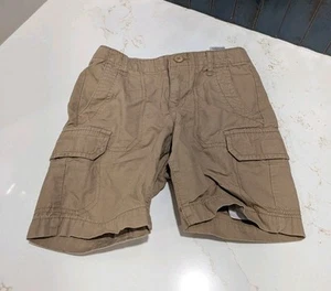 Old Navy Size 7 straight chino cargo Adjustable Waist shorts Uniform Khaki  - Picture 1 of 7