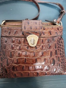Borsa a tracolla Brahmin Melbourne da donna organizer in pelle di coccodrillo goffrata - Foto 1 di 6