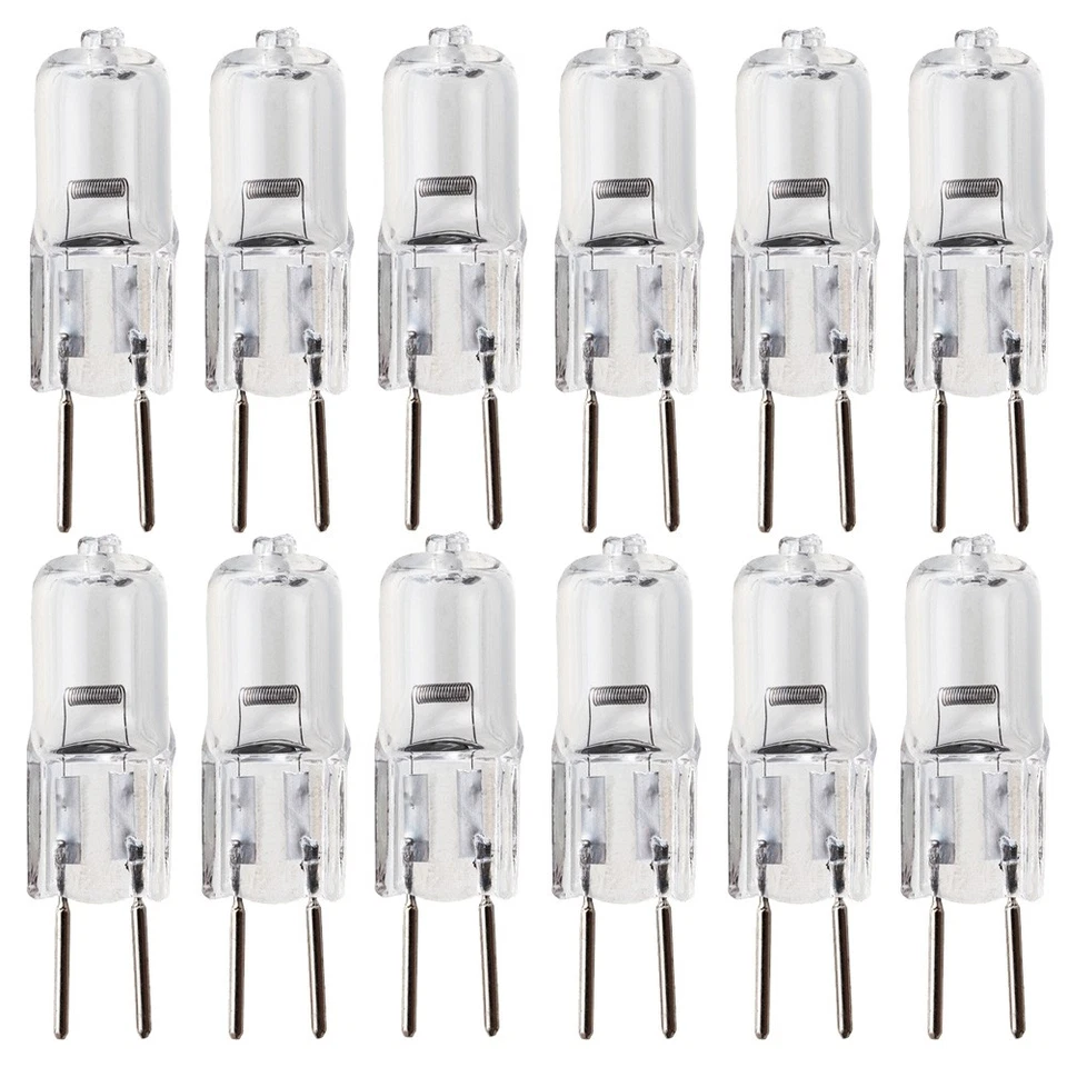 12 x Halogen Stiftsockellampen 50Watt GY6,35 12V Klar 2000h Warmweiß dimmbar - Bild 1 von 1