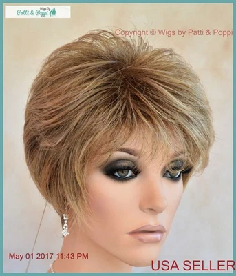 Synthetic Short Hair Wig for Women  Color Harvest Gold  Cute Easy Style 1189 - Image 1 of 4