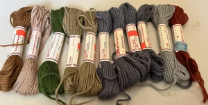 SPINNERIN Wool YARN Crewel Tapestry Needlepoint Lot 11 Unused Skeins 10 Yards Ea - Picture 1 of 4