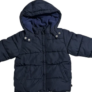 GAP Toddler Blue Quilted Full Zip Fleece Lined Puffer Jacket Size 18-24 Months - Picture 1 of 4