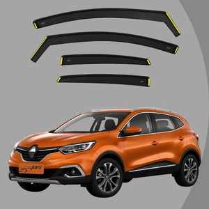 Renault Kadjar 2015-2024 5Door SUV Wind Deflectors 4pc Set Tinted Visors Sheilds - Picture 1 of 14
