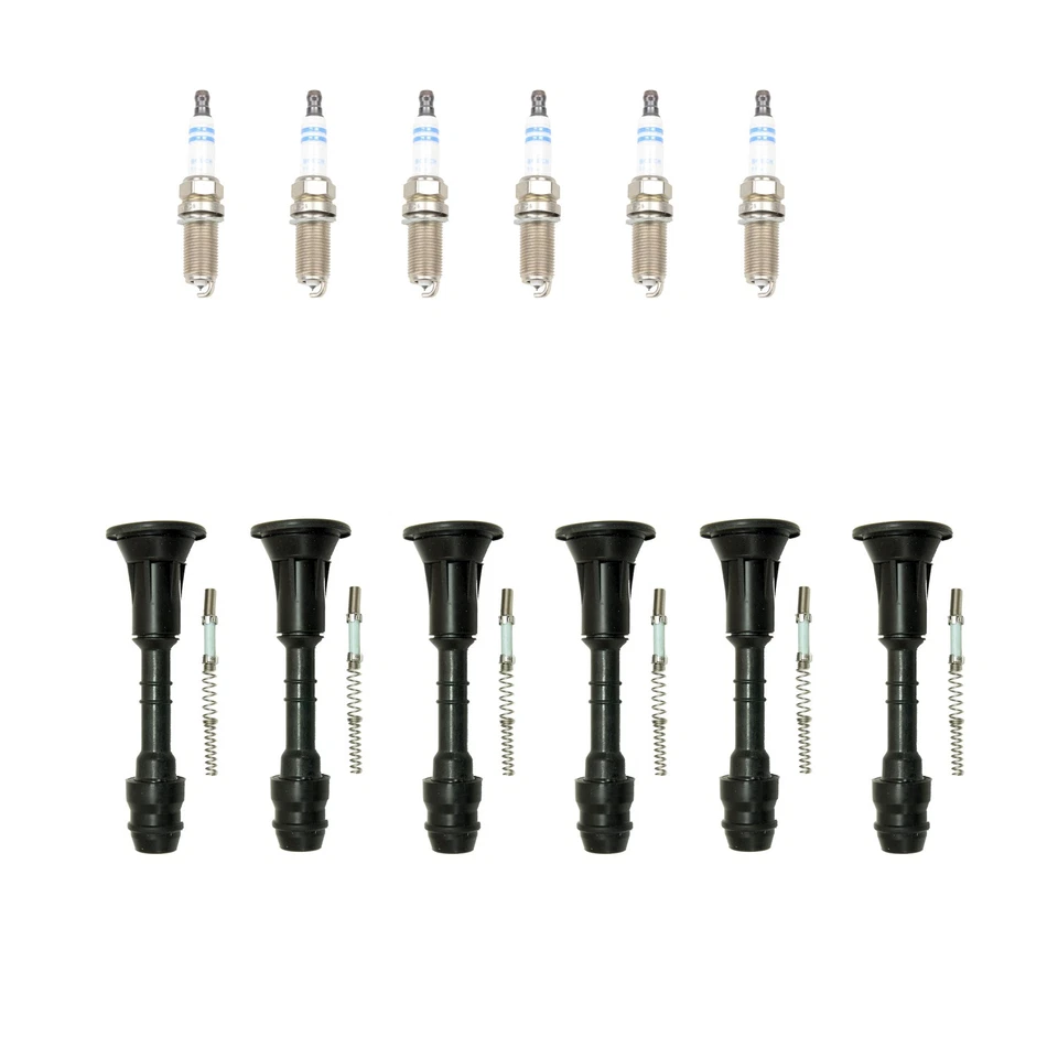 Kit de 6 bujías dobles platino Bosch y botas bobina NGK para 350Z 4Runner V6 Foto 1 de 1