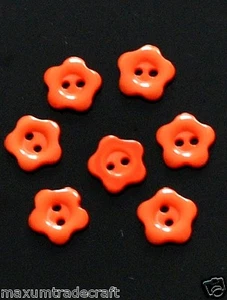 40Pcs Botones De Nylon Naranja Rojo De 2 Agujeros Aproximadamente 12Mm - Picture 1 of 1