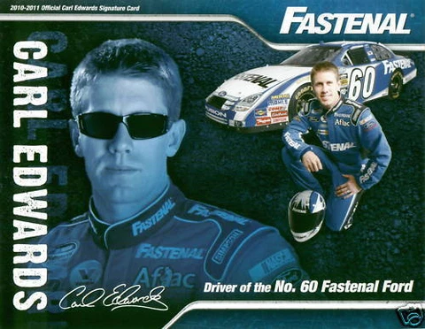CARL EDWARDS 2010 FASTENAL #60 NASCAR POSTCARD N-WIDE Cover