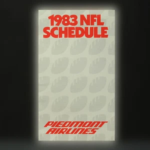 Piedmont Airlines - Airline Timetable - 1983 NFL Schedule - Bild 1 von 1