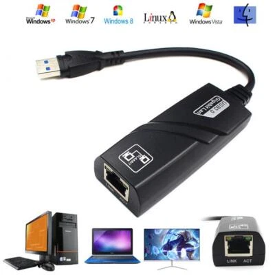 USB3.0 to Ethernet Adapter RJ45 1000Mbps Gigabit LAN Network Adapter Cable Fr PC - Image 1 of 4