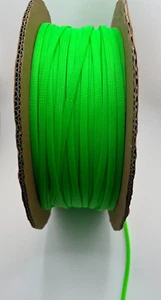 Polyurethane 1/4 inch 6mm braid expandable cable sleeving UV Green 16.4 Ft (5m) - Picture 1 of 4