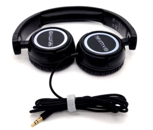 Kids Headphones Wired, Stereo Foldable Tangle-Free 3.5mm Jack Adjustable BLACK - Picture 1 of 3