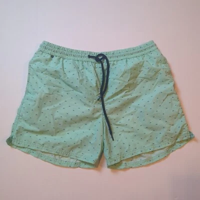 Pull & Bear pantaloncino uomo tavola taglia L 34 verde chiaro tasche cordino spiaggia - Immagine 1 di 4