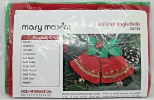 "Holiday Jingle Bells" #26734 Felt Craft Ornament Kit By Mary Maxim NEW! - Picture 1 of 3