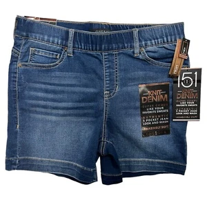 One 5 One Jean Shorts Bombshell Fit Push Up Knit Jean Stretch Comfy NEW Soft S - Picture 1 of 11