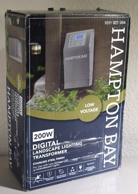 HAMPTON BAY 200W 200-Watt Low Voltage Digital Transformer Stainless Steel Finish - Image 1 of 4