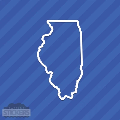 Calcomanía de vinilo contorno estatal de Illinois IL Foto 1 de 2