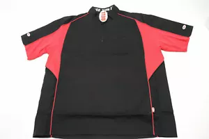 BELL Crew SHIRT Pit Tech Zip Up PIT CREW RACE TEAM Gear Black w/ Red SMALL NEW - Picture 1 of 4