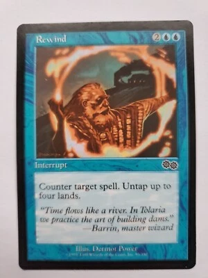 MTG Magic The Gathering Card Rewind Interrupt Blue Urza's Saga  - Image 1 of 2
