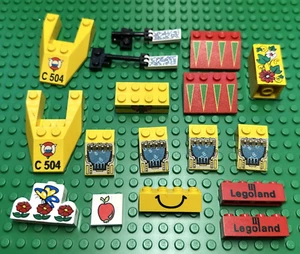 LEGO Vintage Parts Pieces Lot - Printed Pattern Legoland Aquazone Town Fabuland - Picture 1 of 6