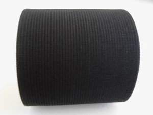 4-Inch Wide Black Heavy Knit Stretch ELASTIC 3 Yards - Picture 1 of 1