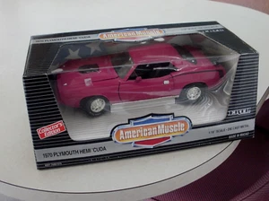 1/18 ERTL AMERICAN MUSCLE 70 PLYMOUTH HEMI CUDA COLLECTOR'S EDITION MOULIN ROUGE - Picture 1 of 18
