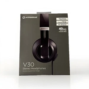 HyperGear V30 Cuffie Stereo Nero, Vivavoce e Pulsante Multifunzione In Linea - Foto 1 di 3