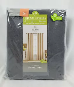 JCP Home Pembroke Castlerock Gray Thermal Grommet-Top Curtain Panel, 50"x84" - Picture 1 of 2