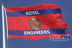 Royal Engineers Corps With Text Courtesy DuraFlag Rope and Toggled (20in x 12in) - Picture 1 of 1